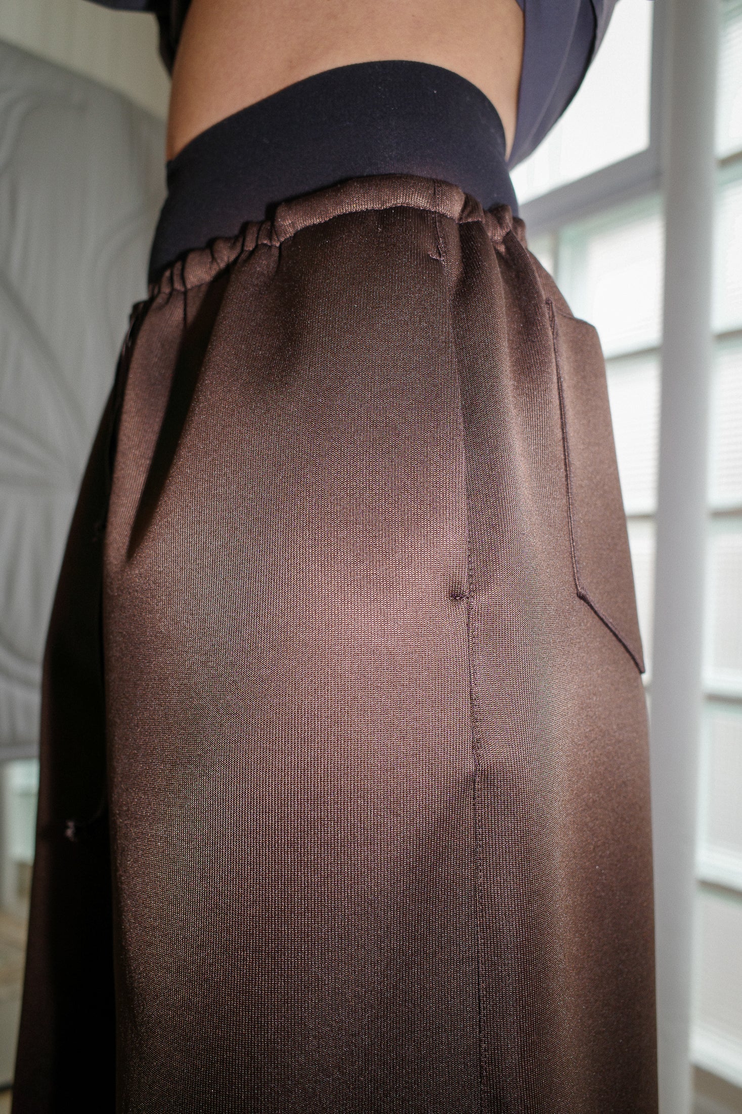Compact Lustre Jersey Trousers