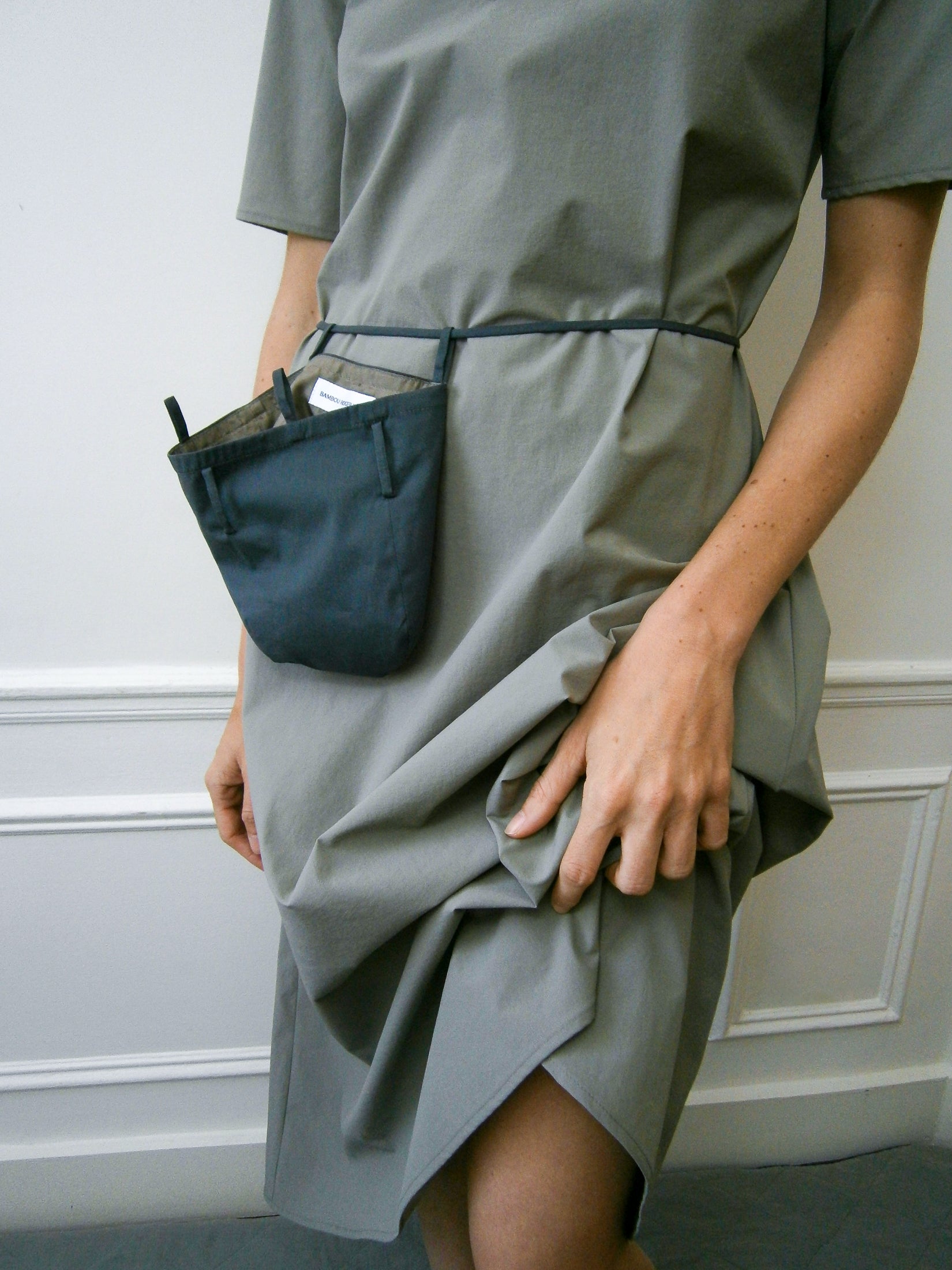 Cotton Poplin Adjustable Pouch Bag