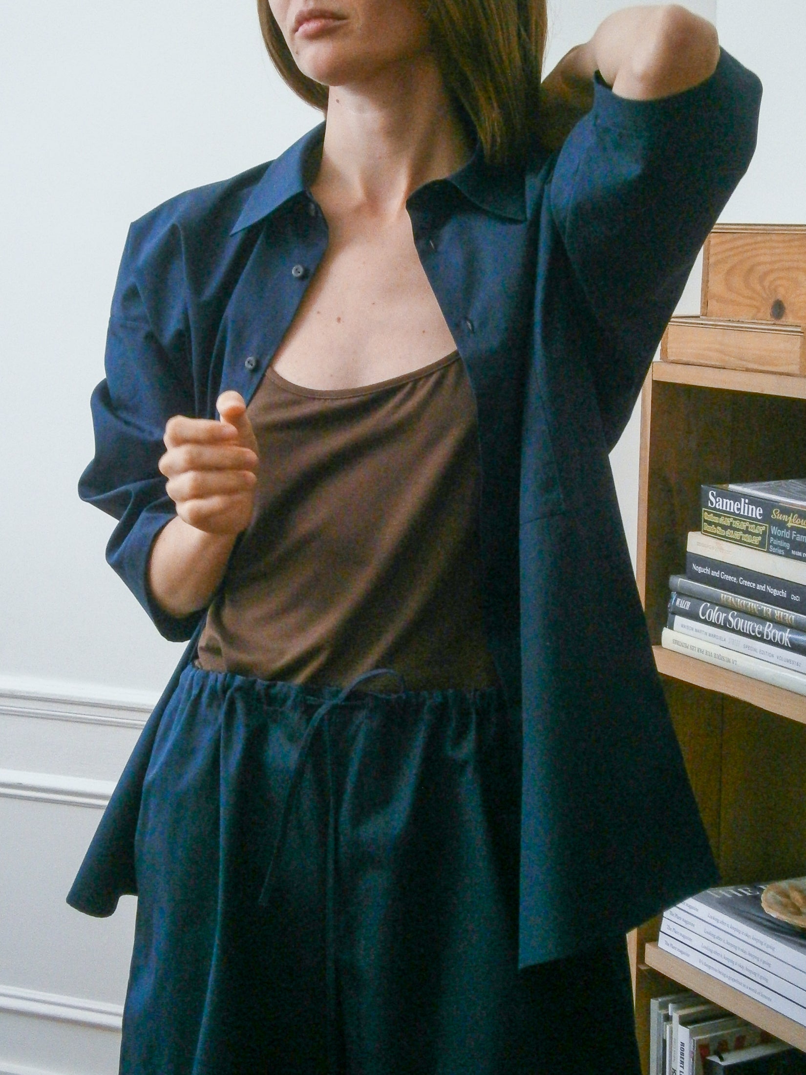 Cotton Poplin Oversized Short Sleeves Shirt