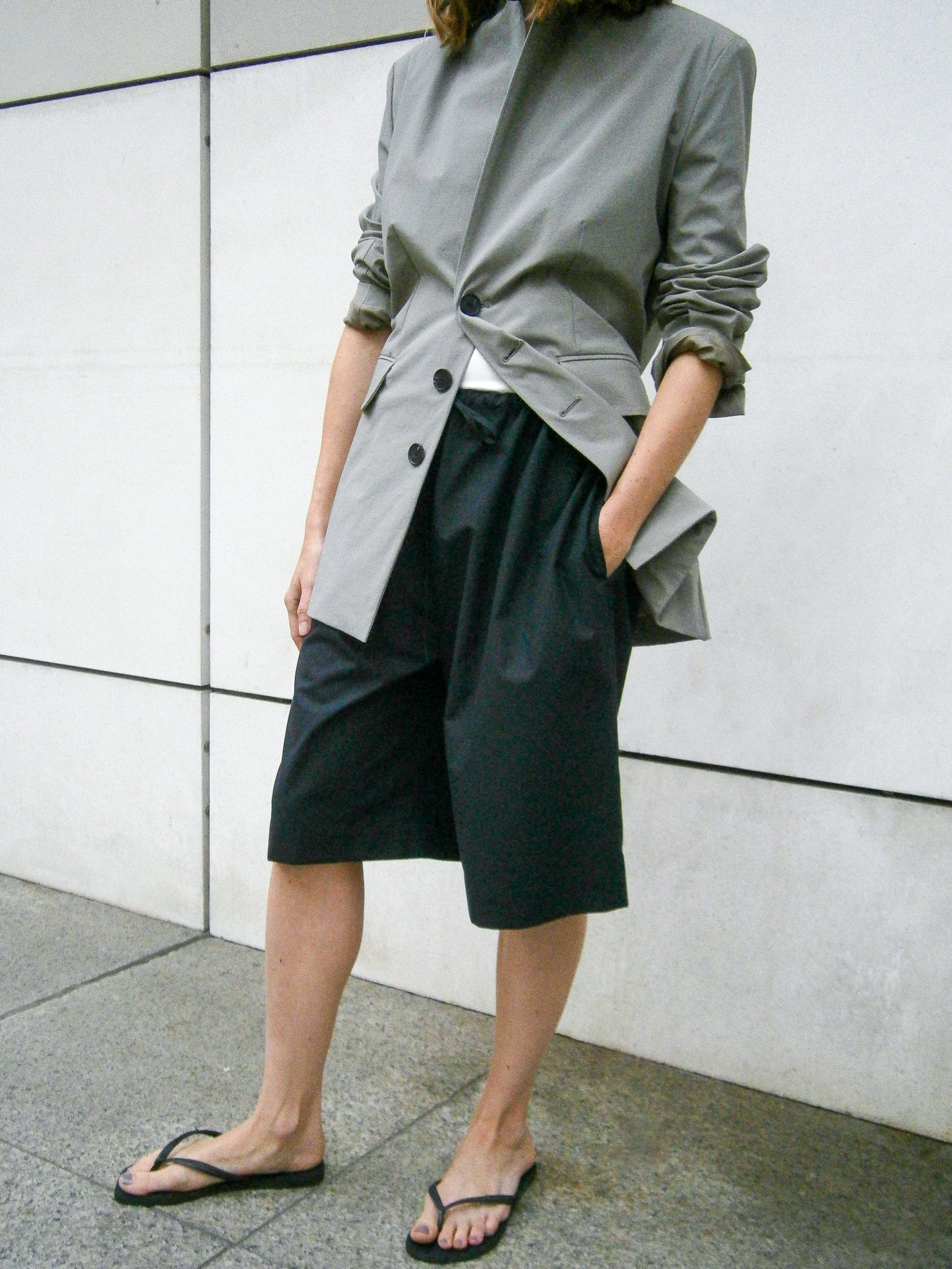 Cotton Poplin Oversized Shorts