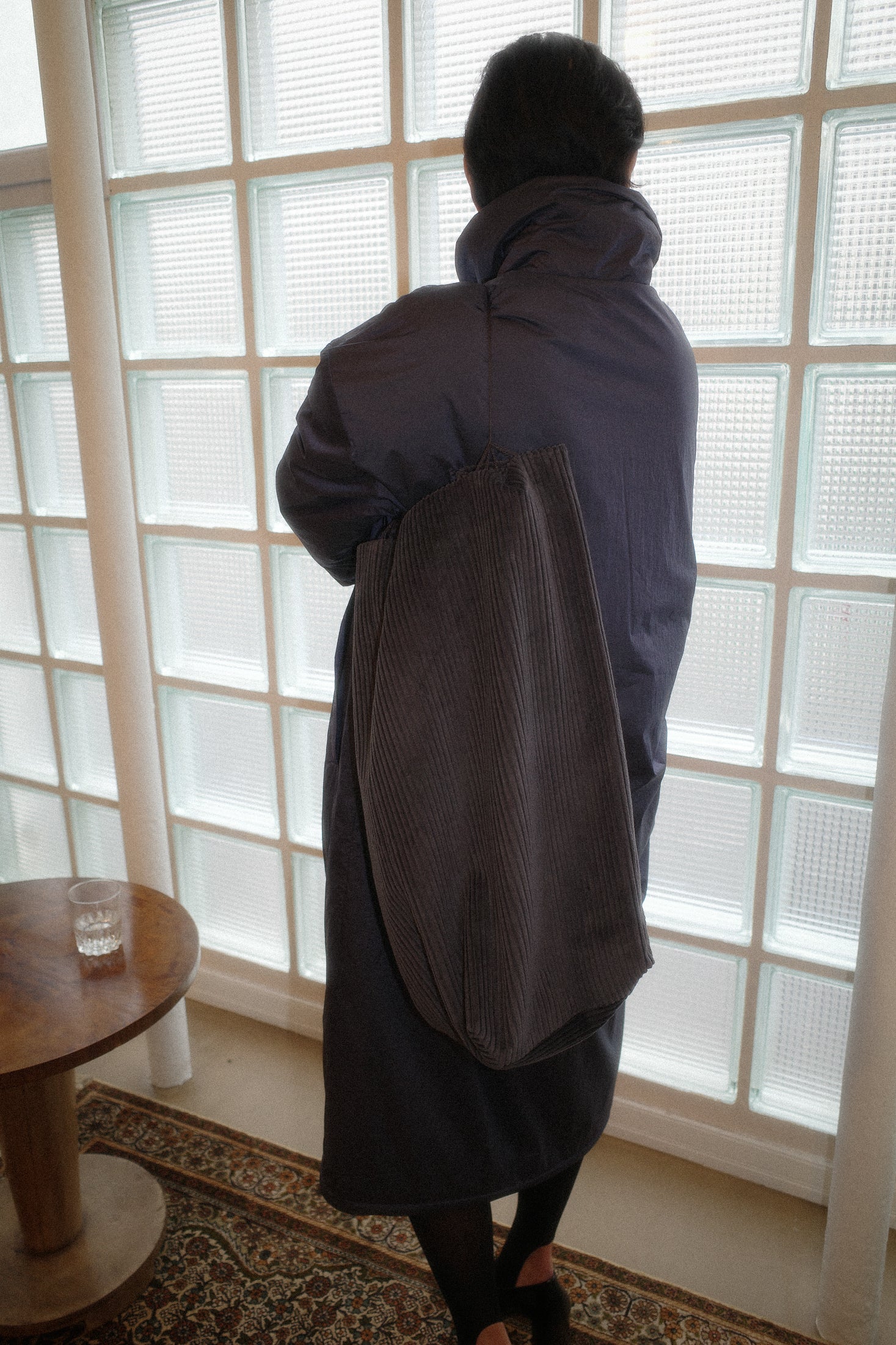 Wide Cotton Corduroy Oversized Bag