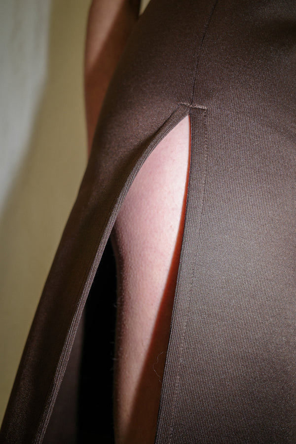 Compact Lustre Jersey Skirt