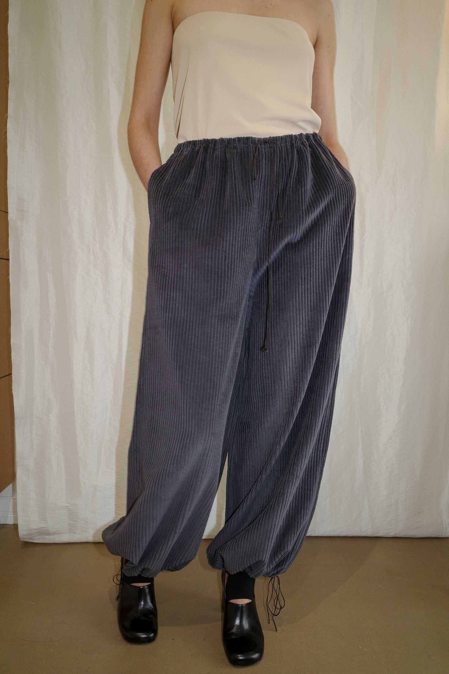 Wide Cotton Corduroy Trousers