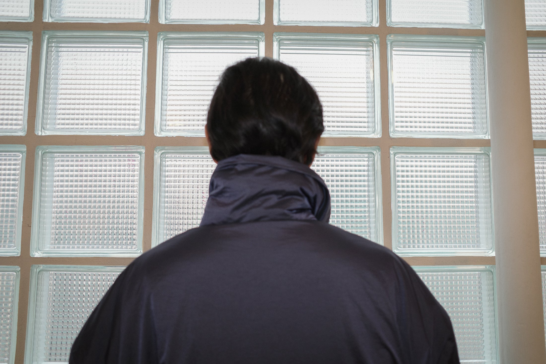 WR Crinkled Nylon Long Padded Coat