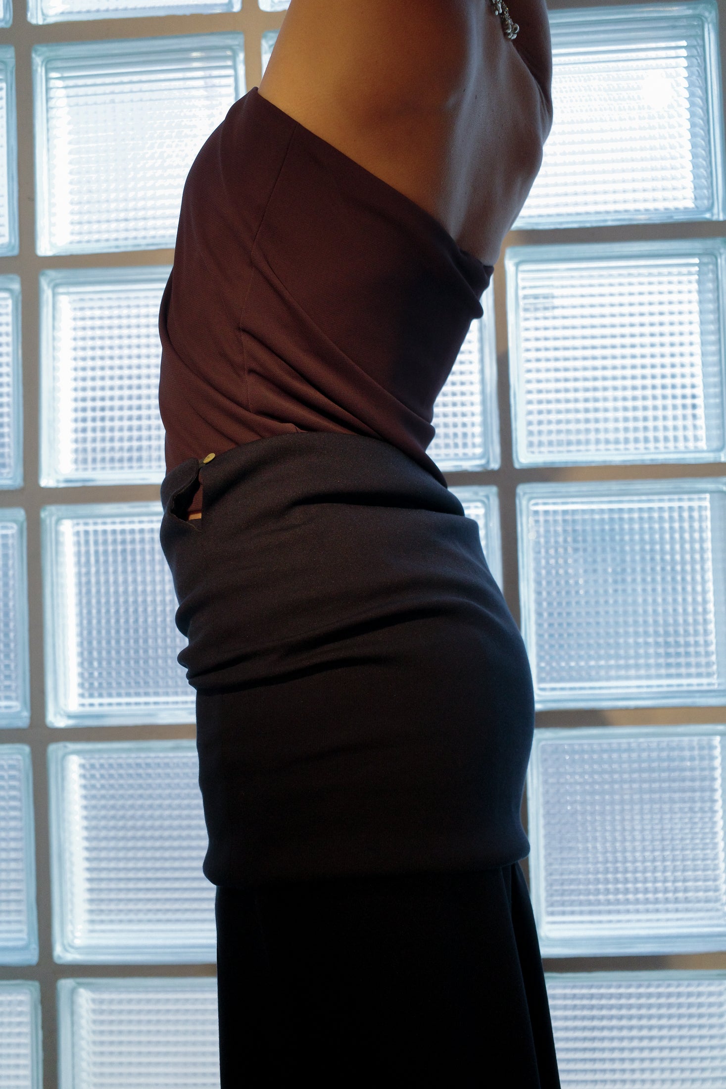 Double Face Crepe Jersey Bustier