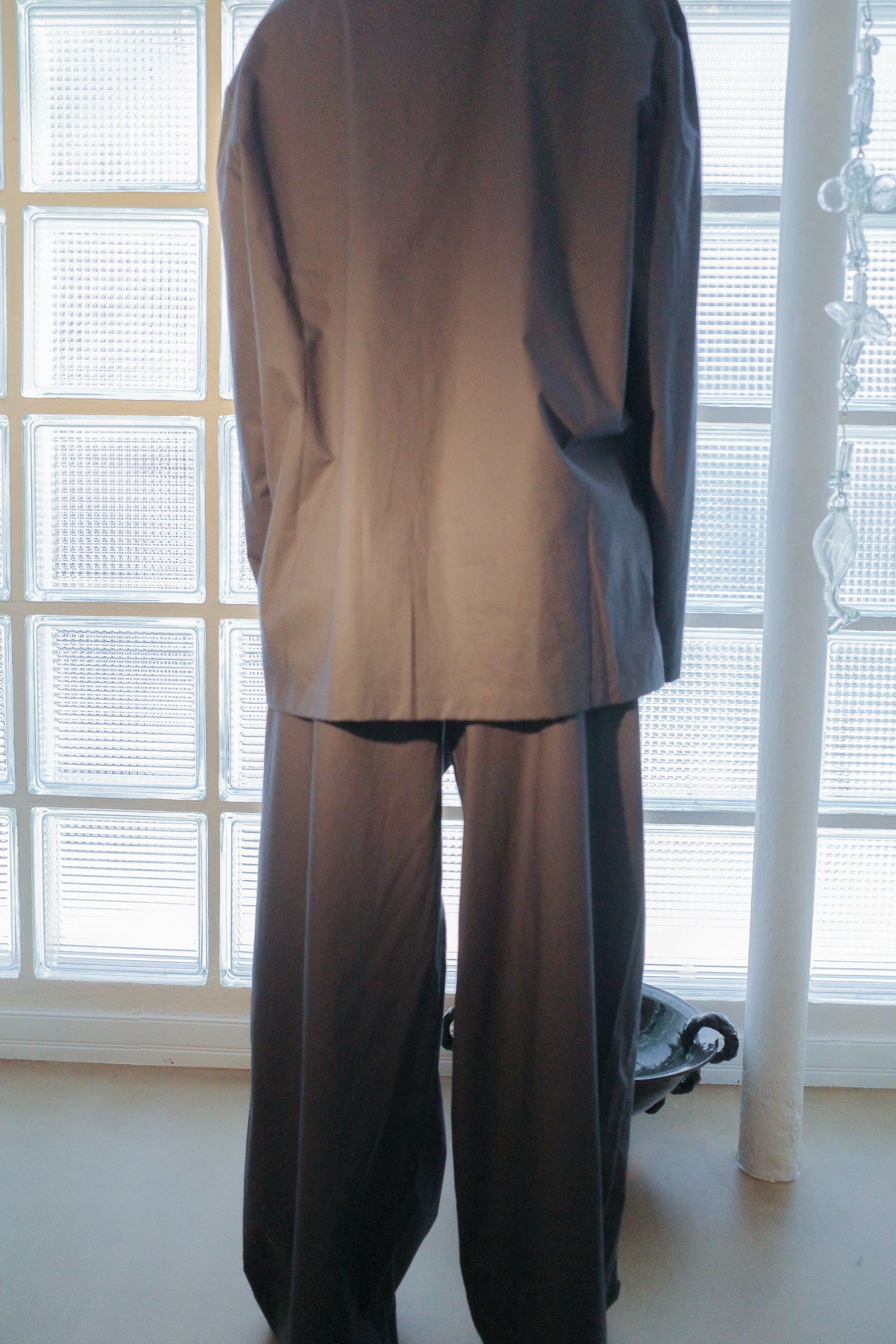 Oversized Poplin Pyjama Trousers