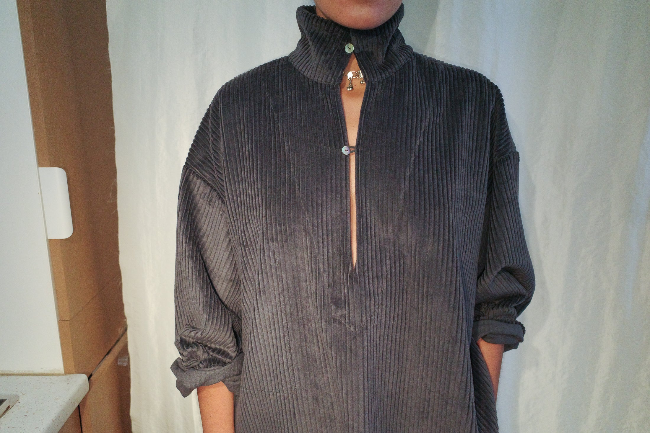 Wide Cotton Corduroy Vareuse