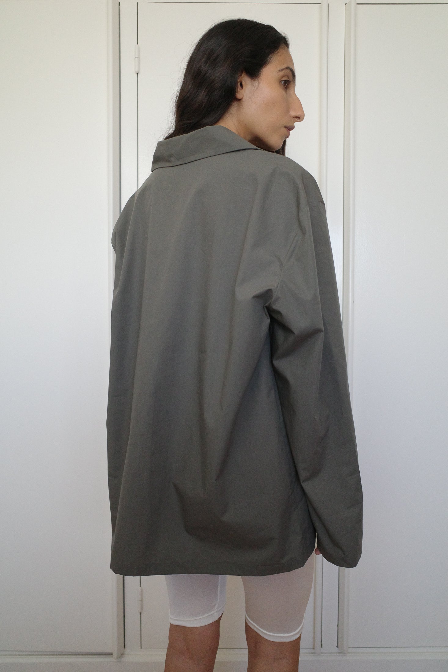 Cotton Poplin Oversized Pyjama Shirt