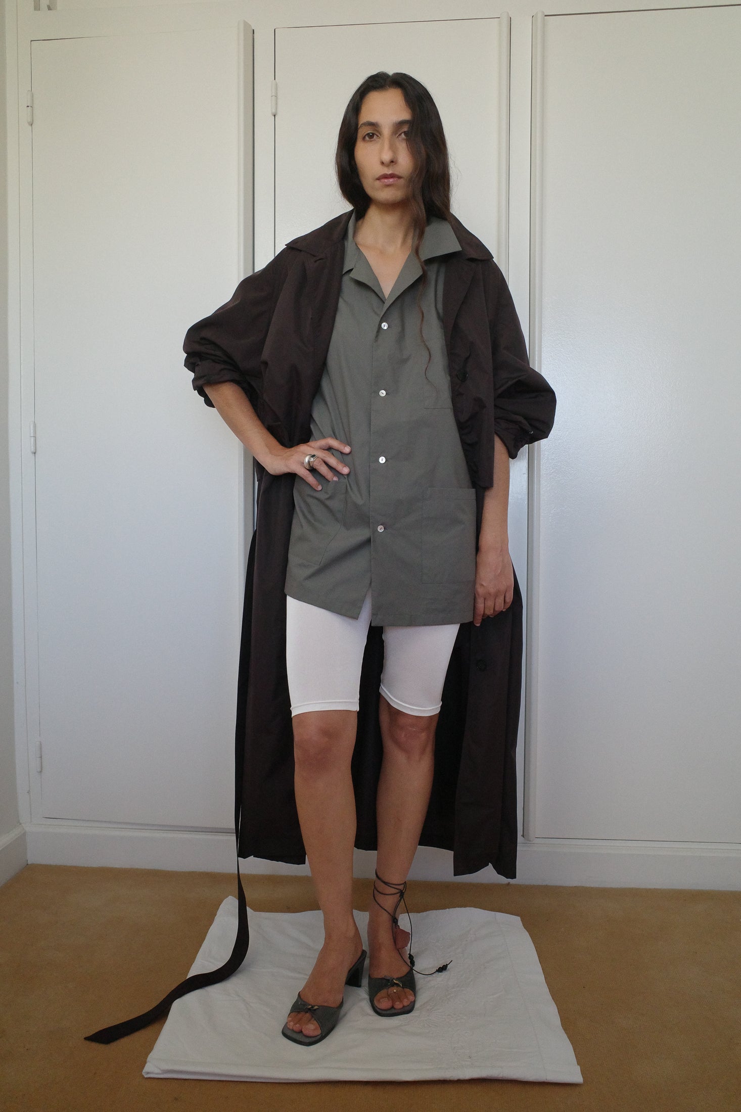 Cotton Poplin Oversized Pyjama Shirt