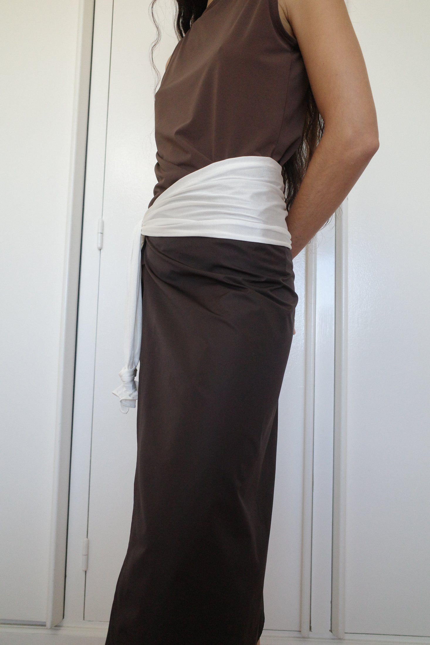 Stretch Jersey Boat Neck Top
