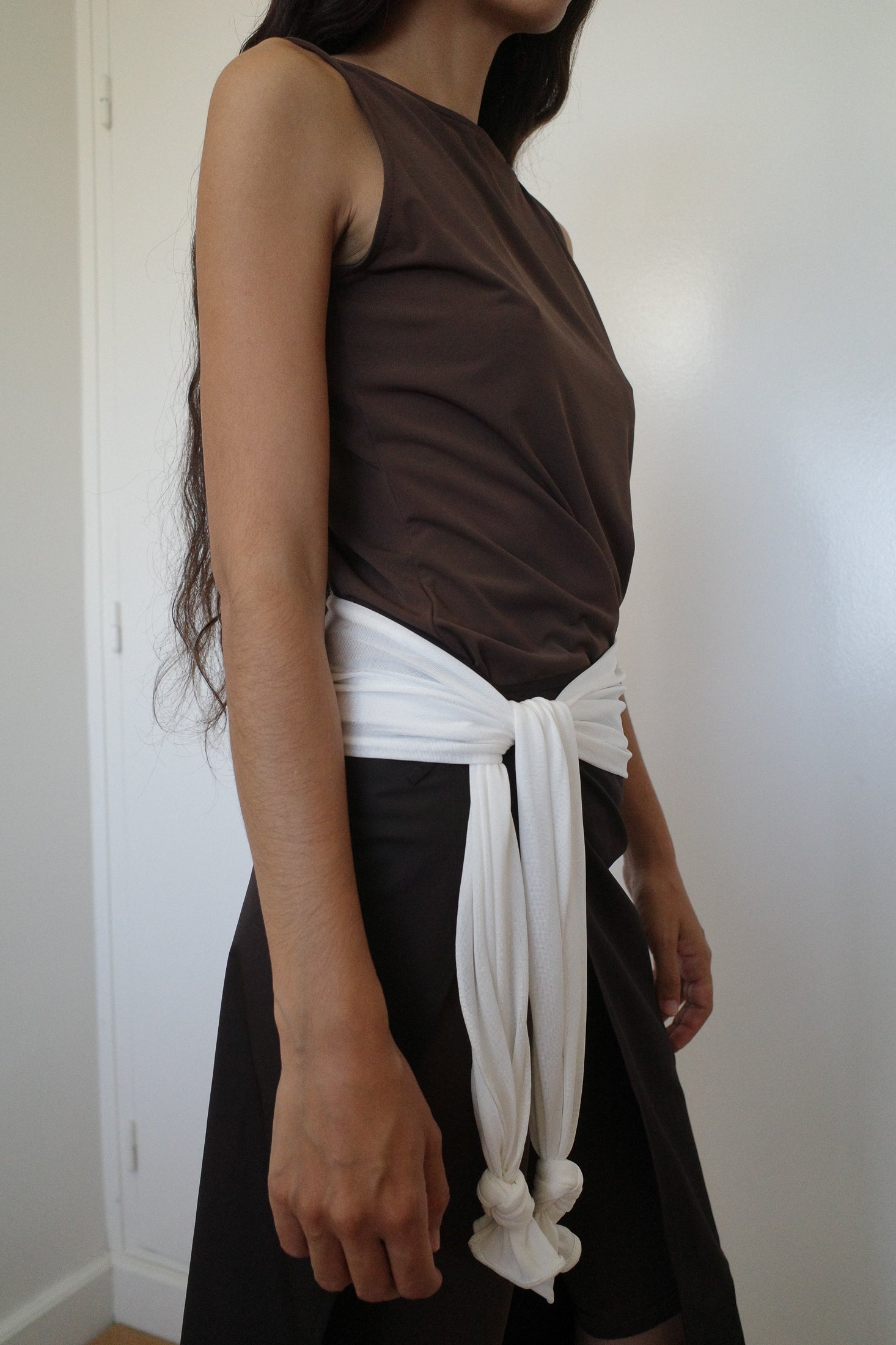 Stretch Jersey Boat Neck Top