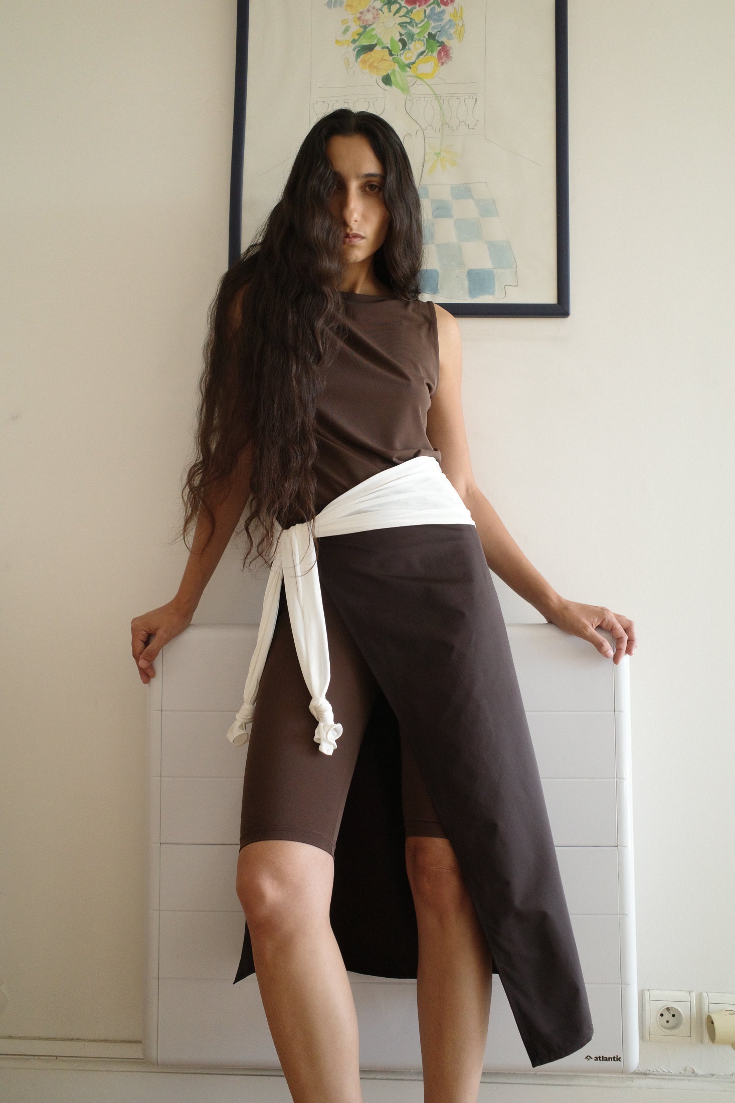 Stretch Jersey Boat Neck Top