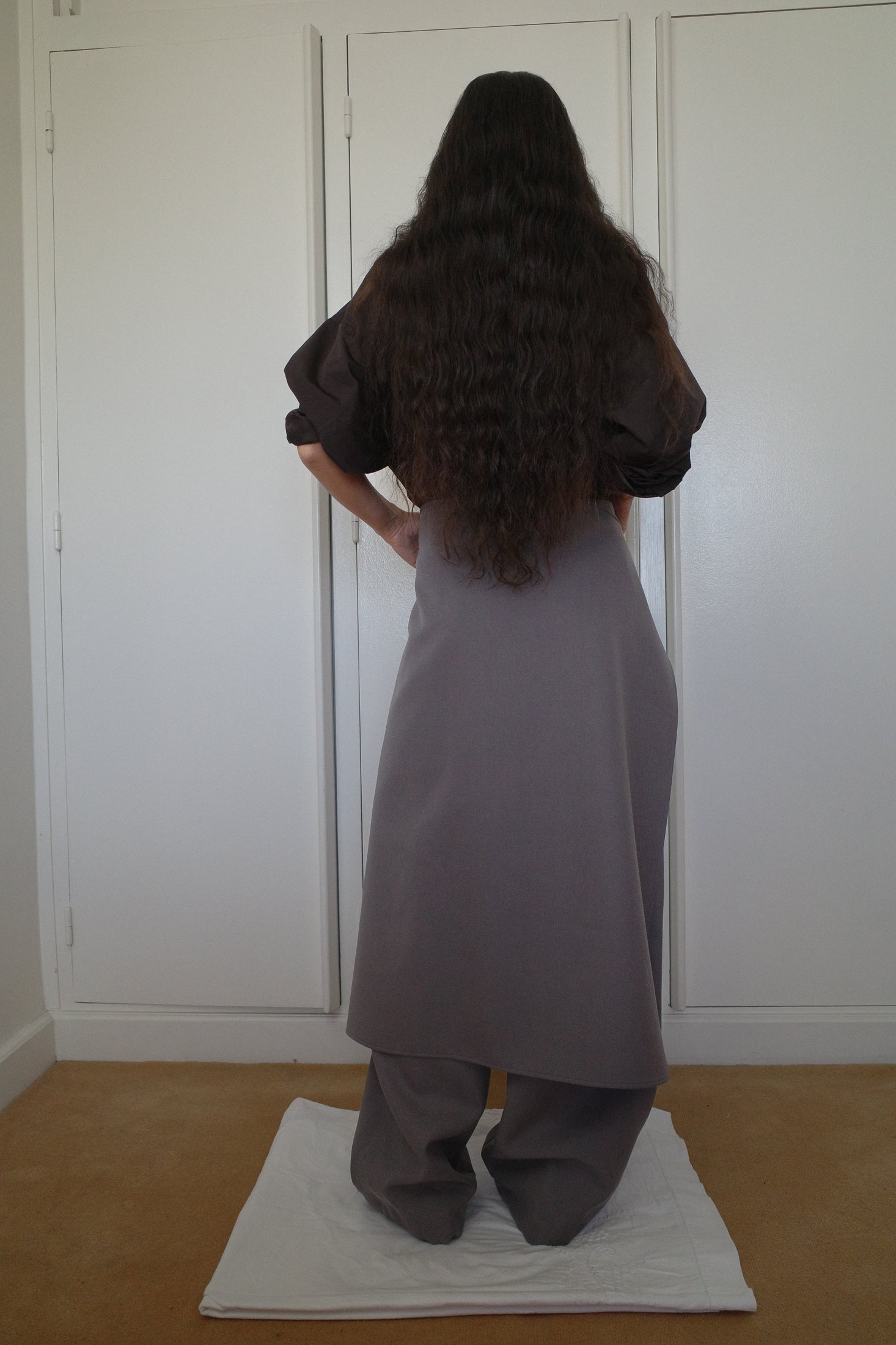 Fluid Suiting Long Overskirt