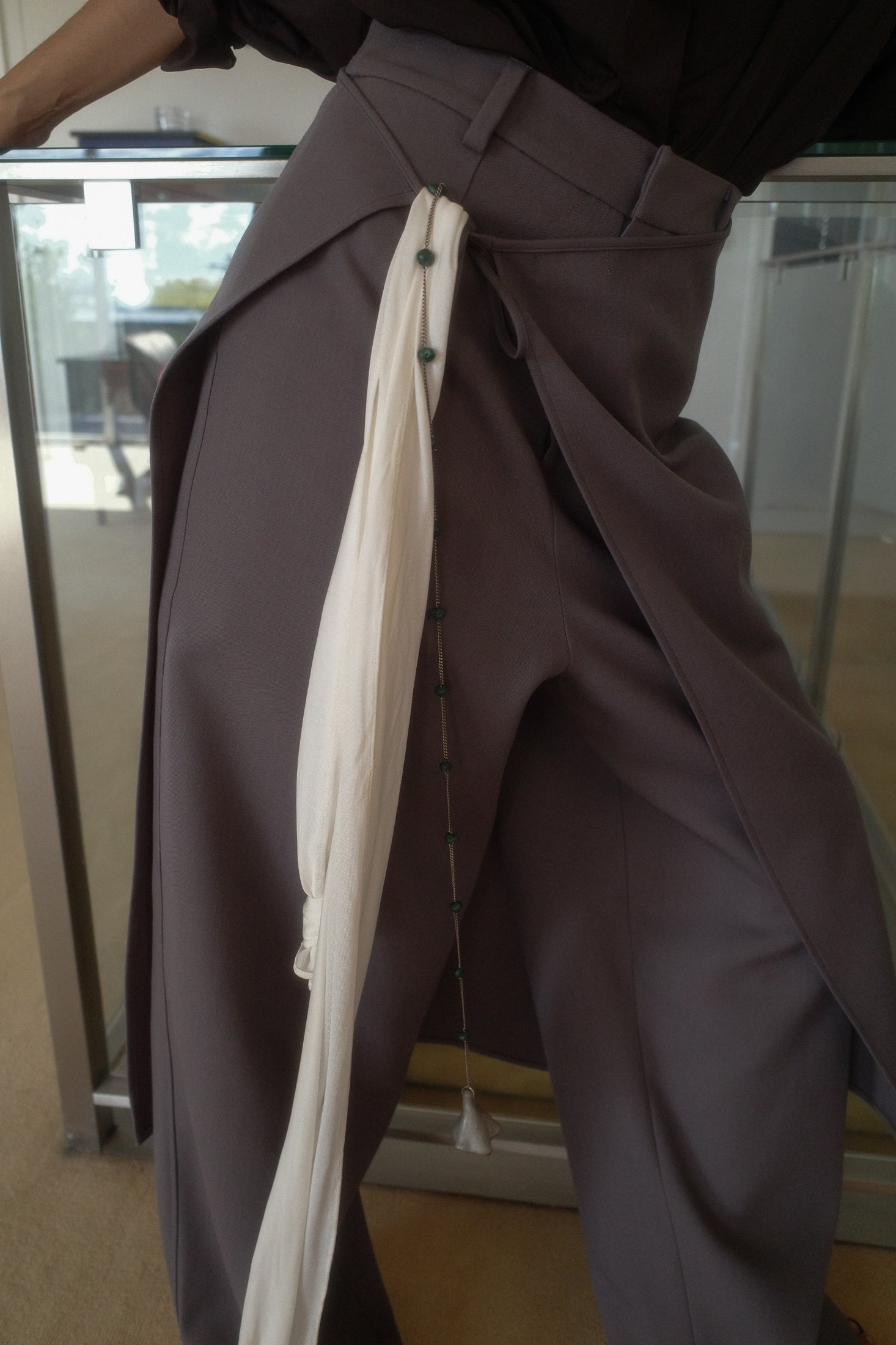 Fluid Suiting Long Overskirt