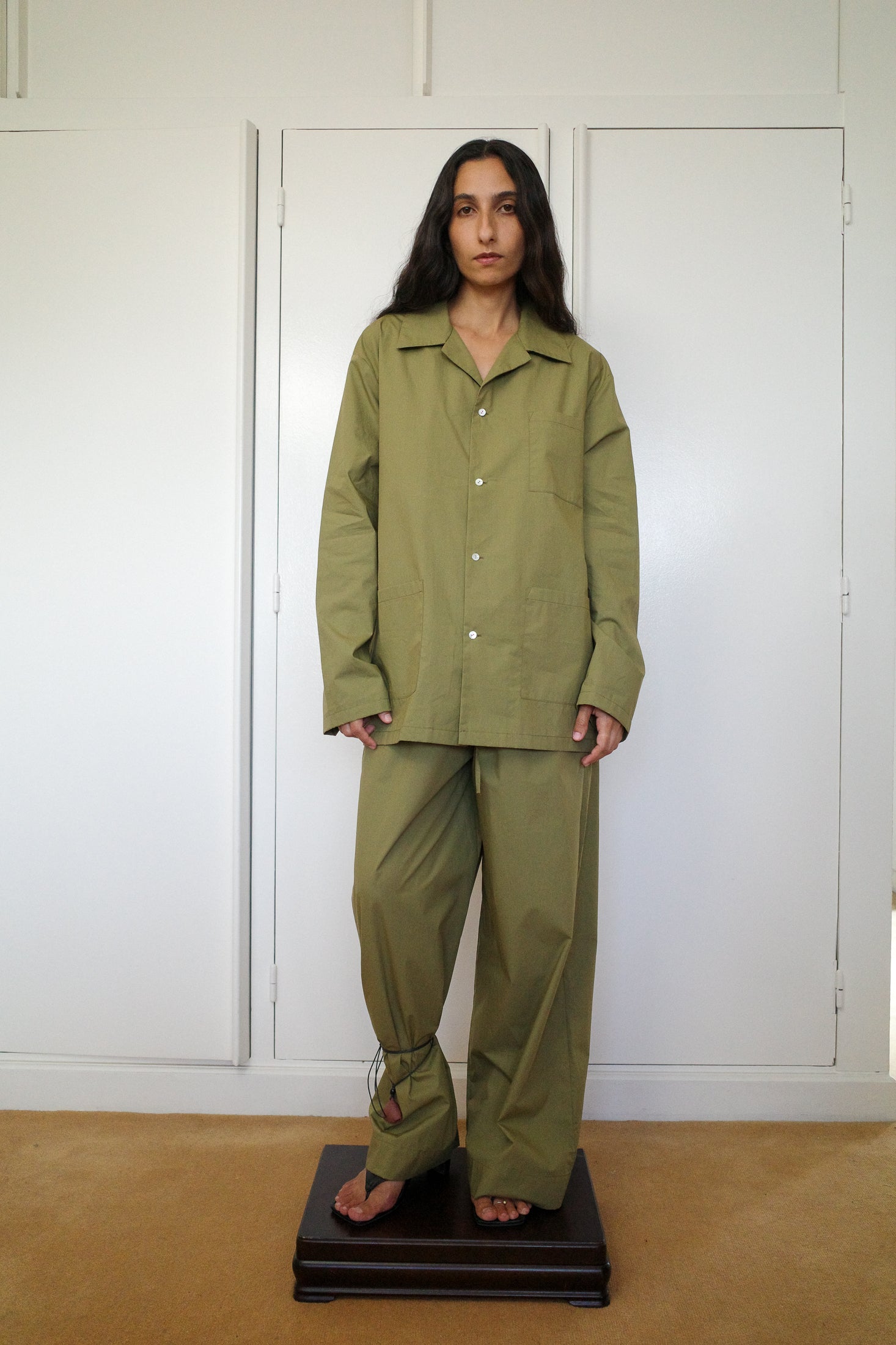 Cotton Poplin Pyjama Trousers