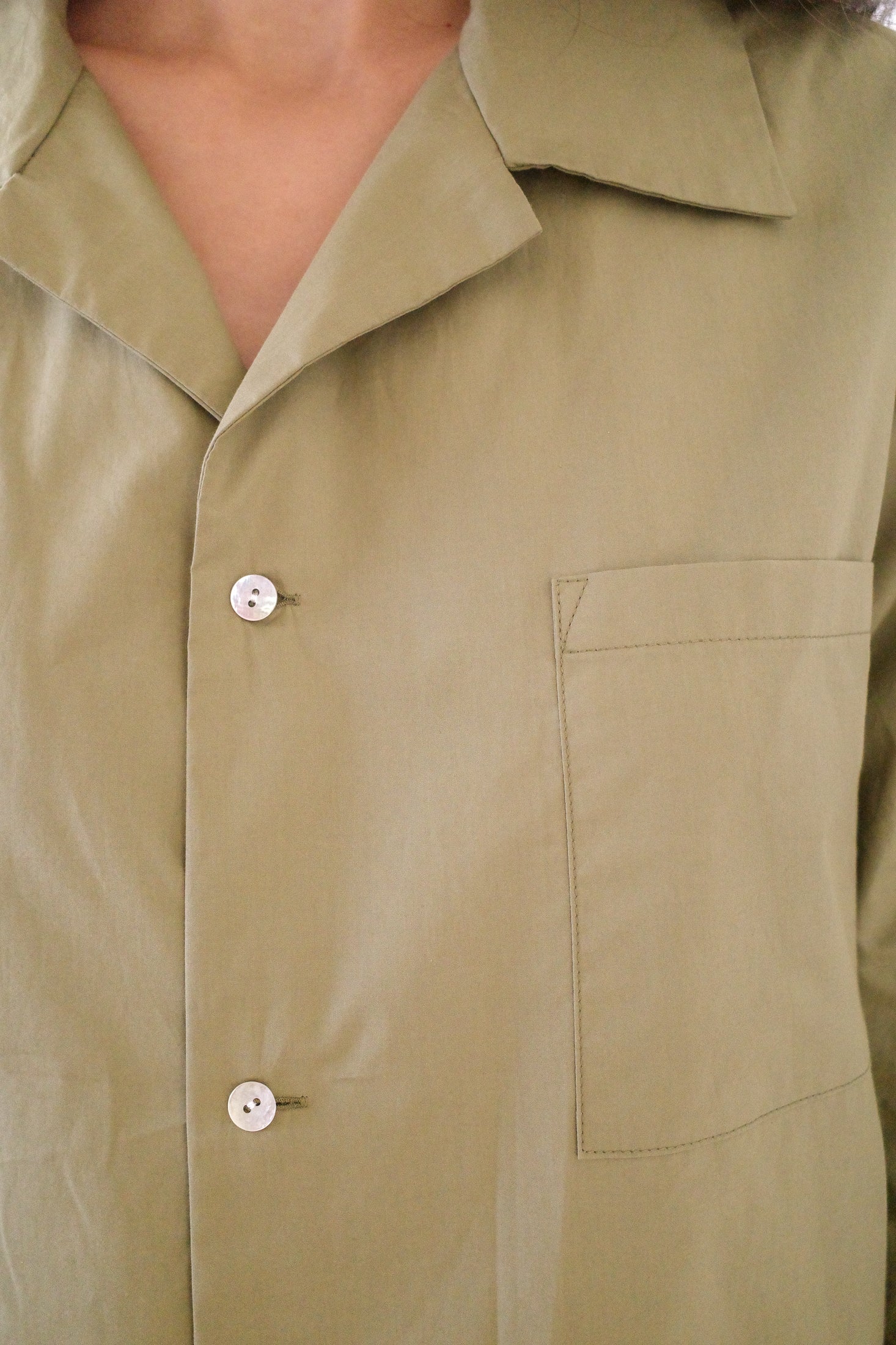 Cotton Poplin Oversized Pyjama Shirt