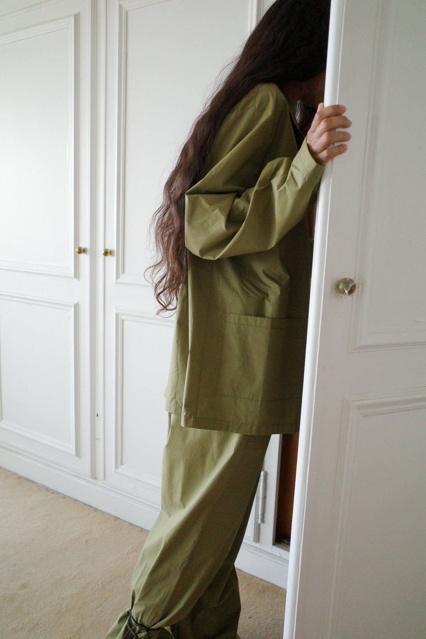 Cotton Poplin Pyjama Trousers