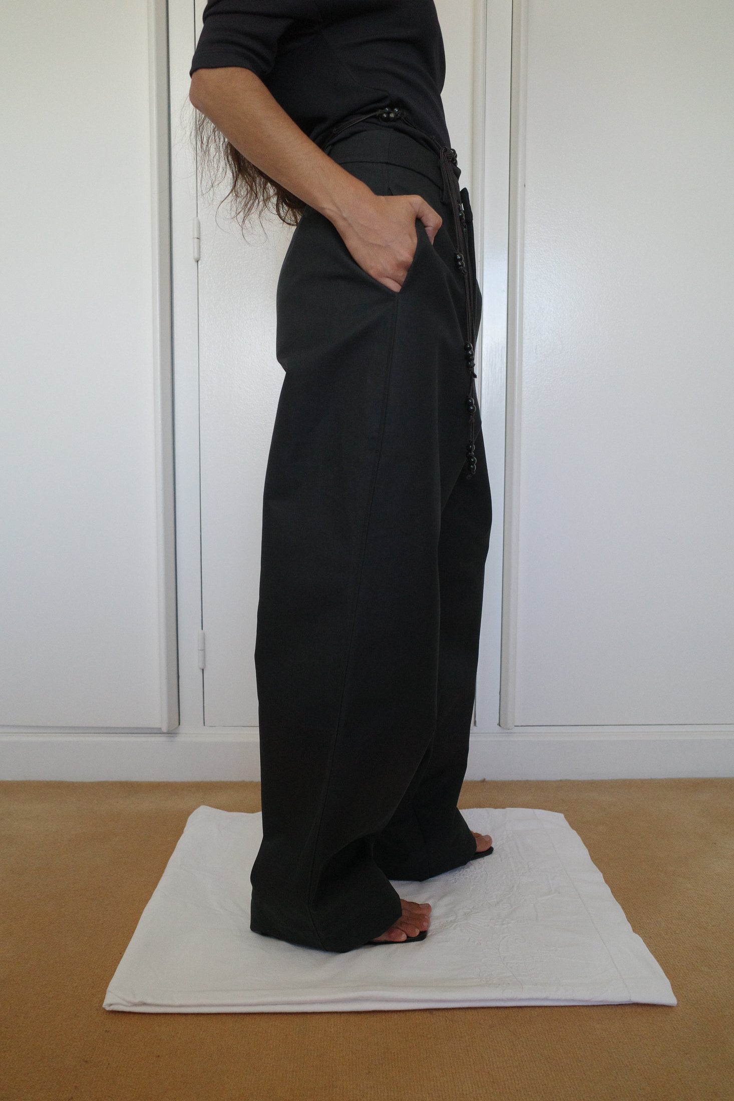 Thick Cotton Gabardine Trousers