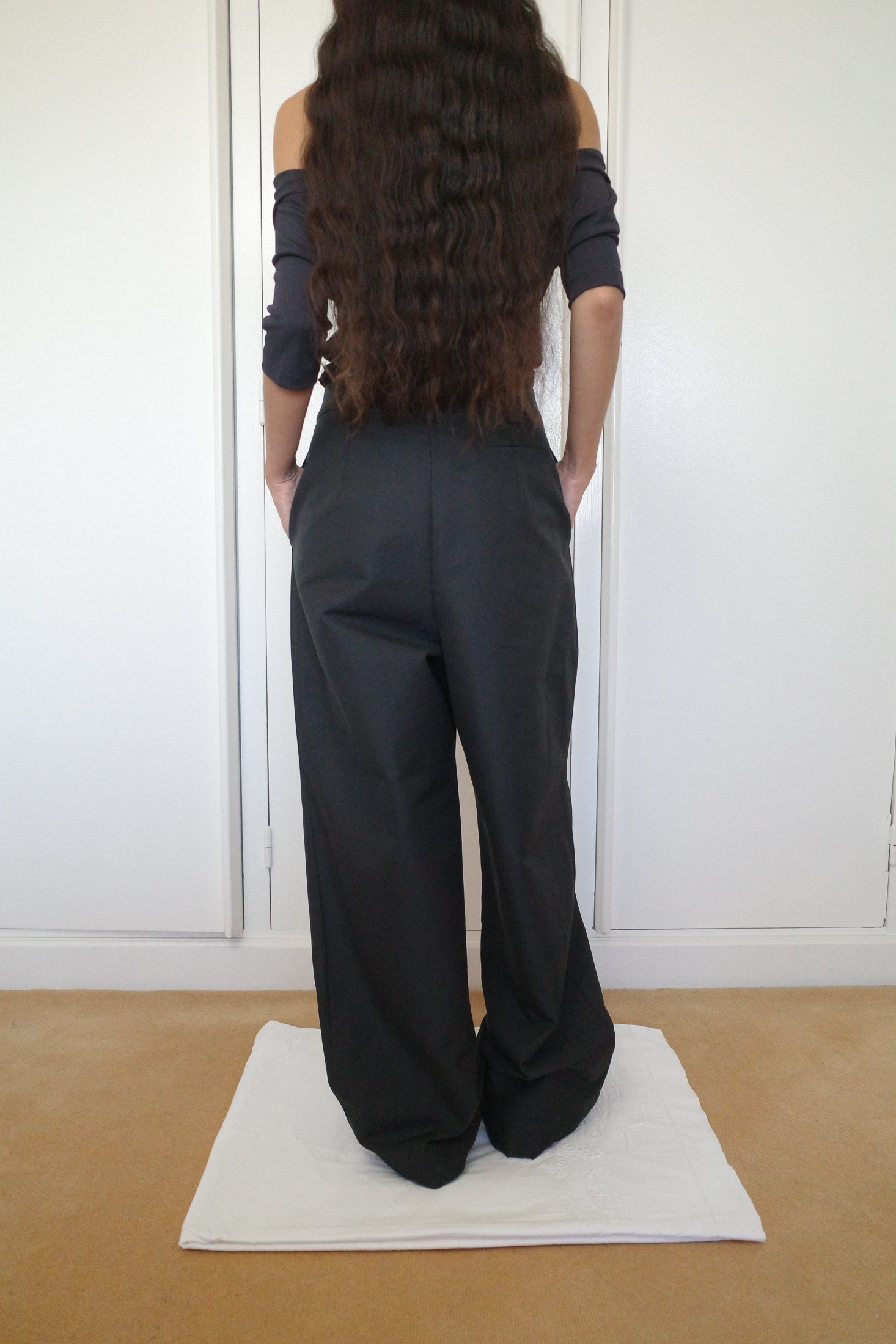 Thick Cotton Gabardine Trousers