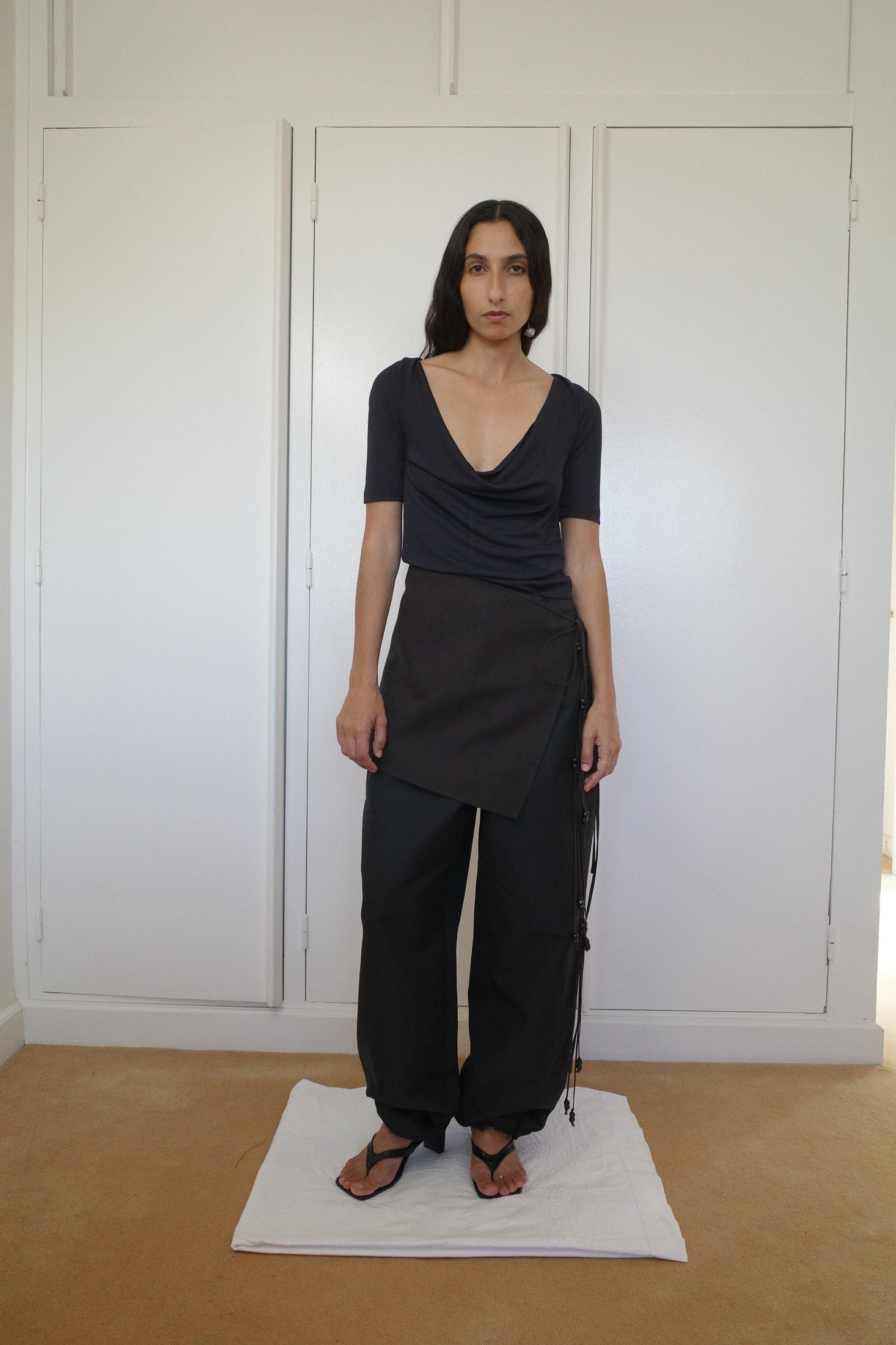 Thick Cotton Gabardine Trousers