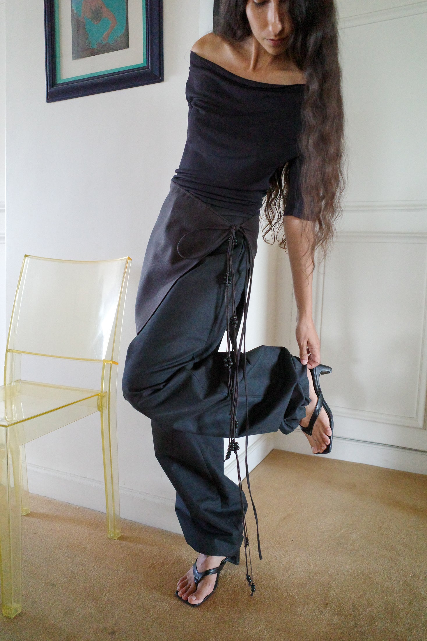 Thick Cotton Gabardine Trousers