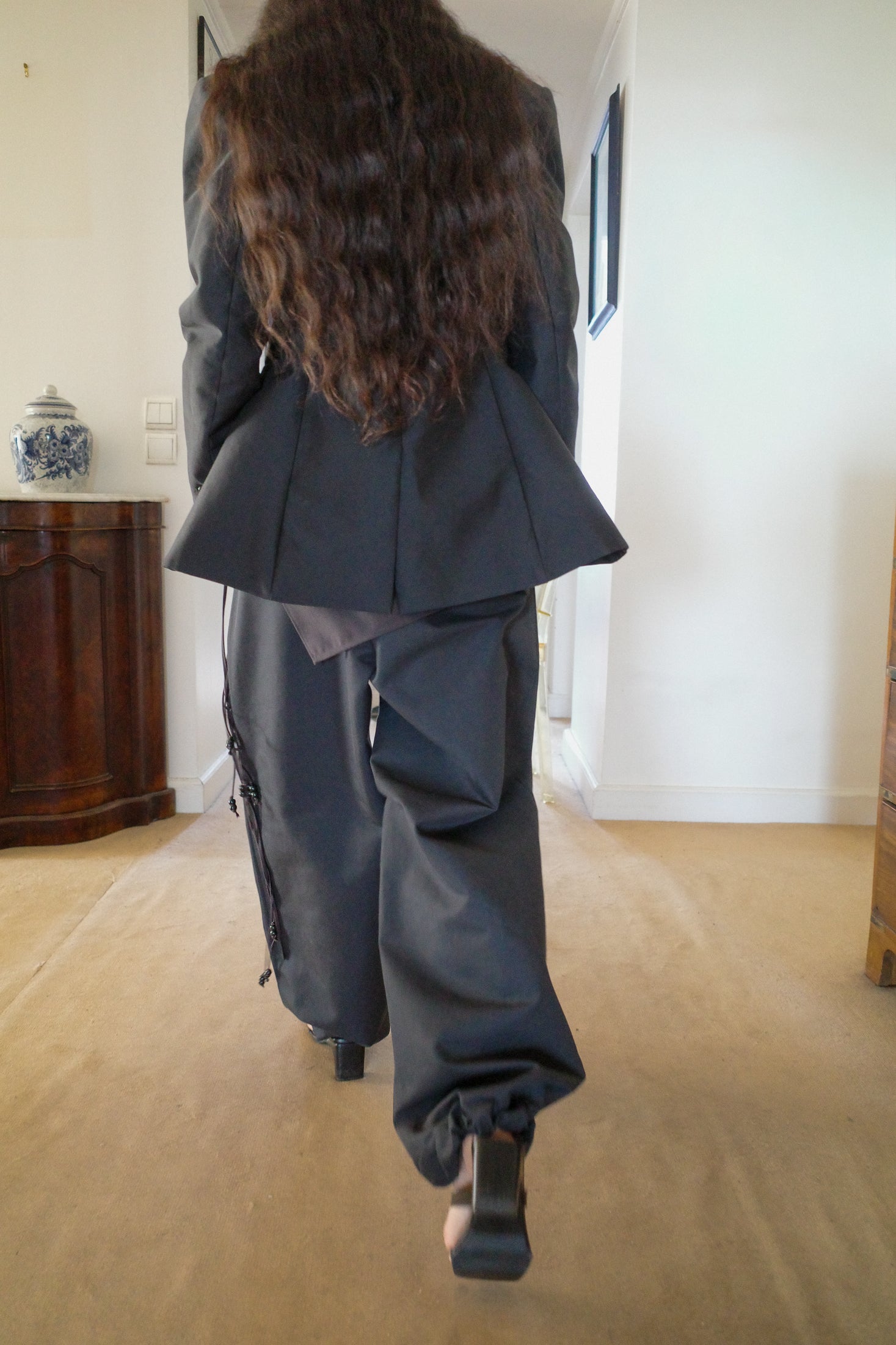 Cotton Gabardine Fitted Tailored Jacket