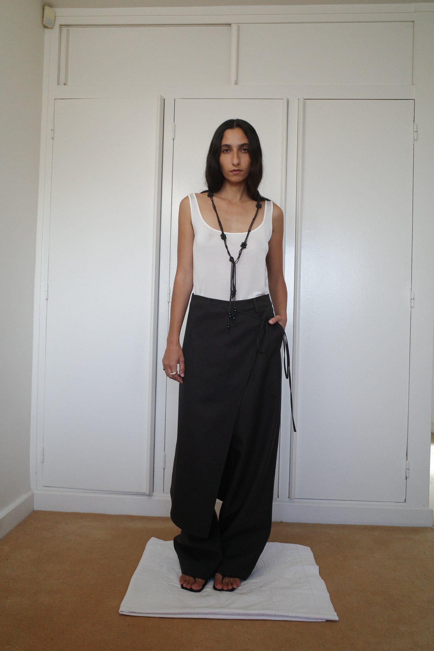 Sheer Stretch Silk Jersey Tank Top