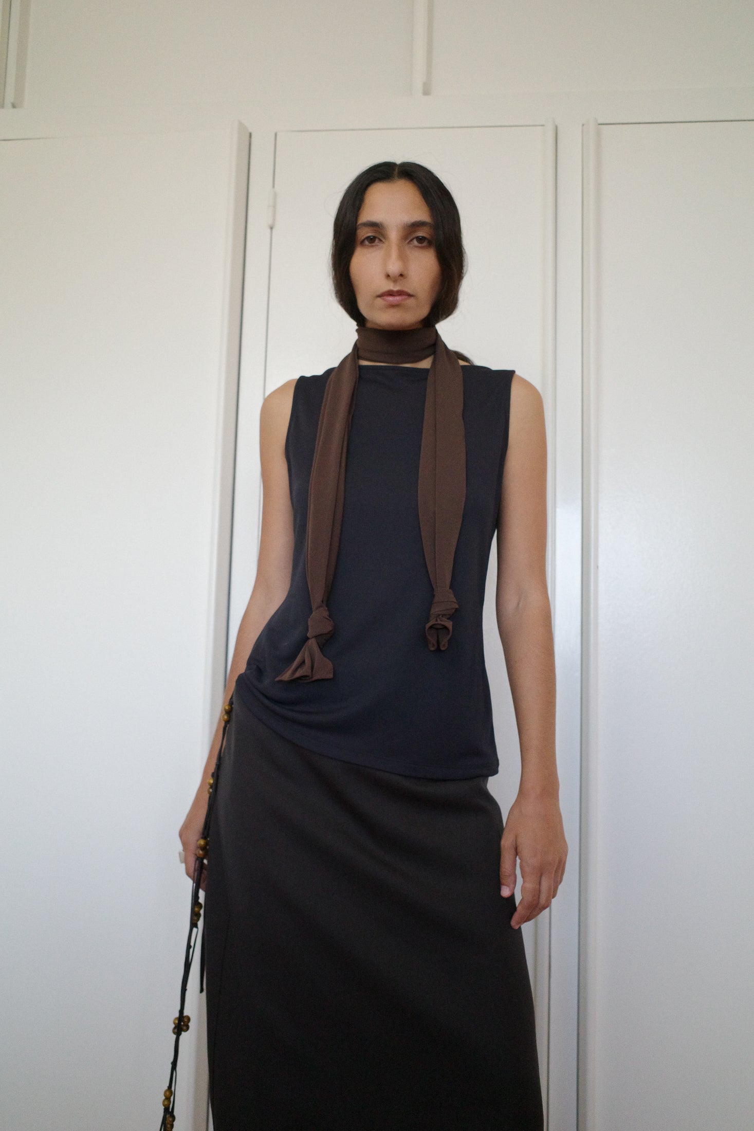 Stretch Jersey Knotted Scarf