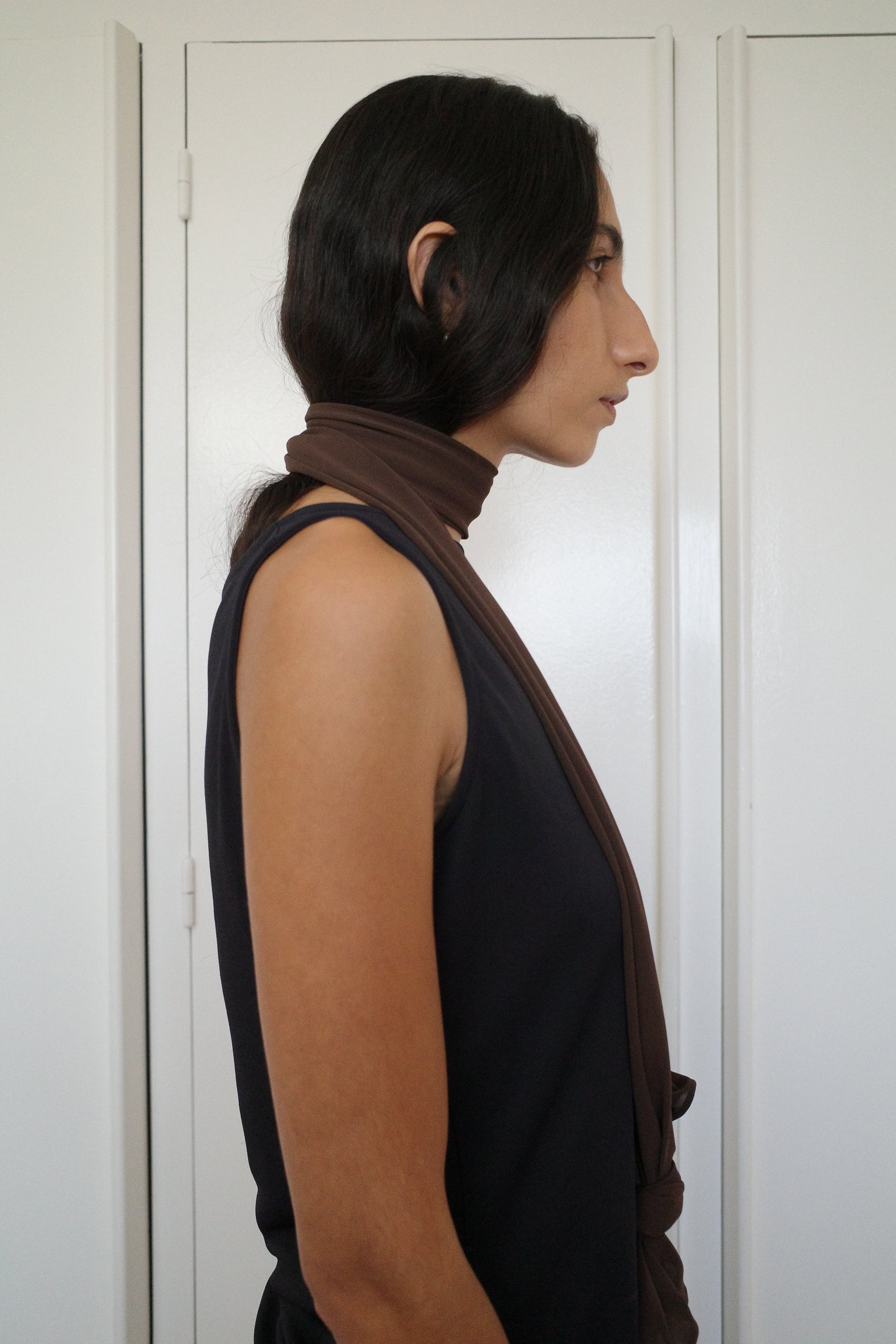 Stretch Jersey Knotted Scarf