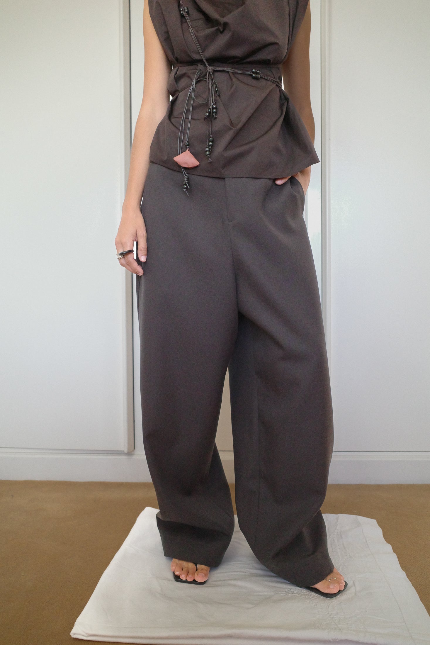 Wool Grain de Poudre Trousers