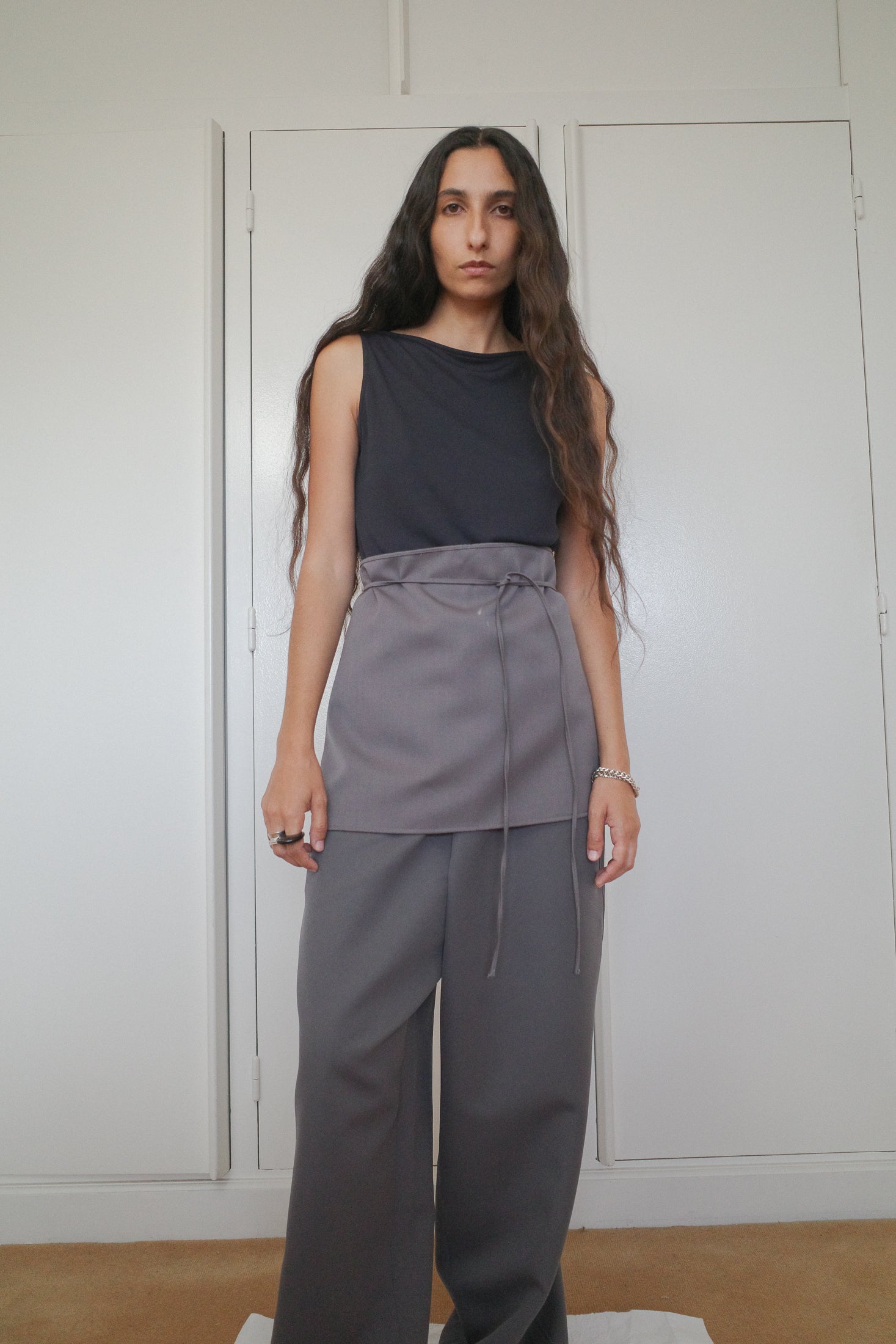 Fluid Suiting Mini Overskirt
