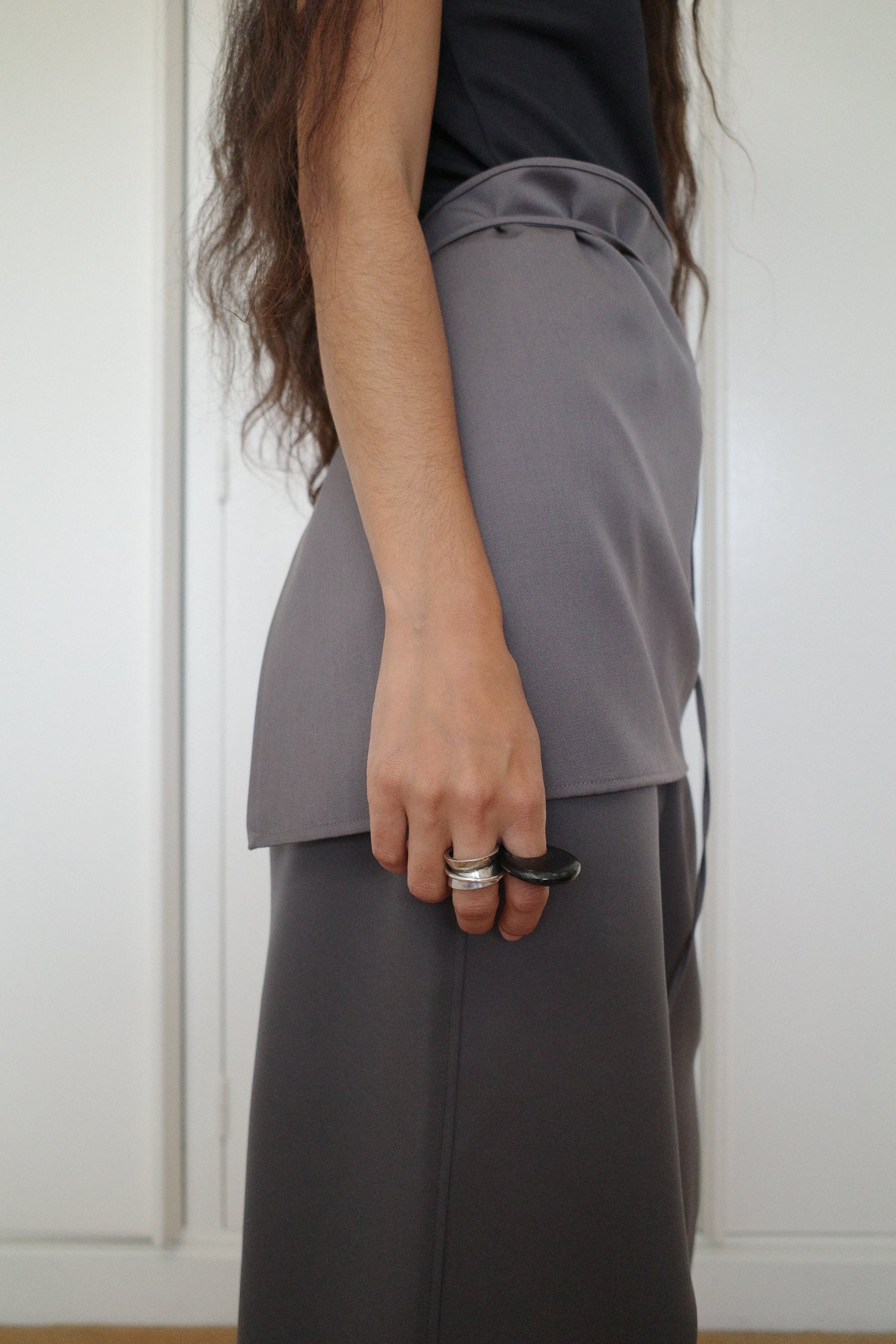 Fluid Suiting Mini Overskirt
