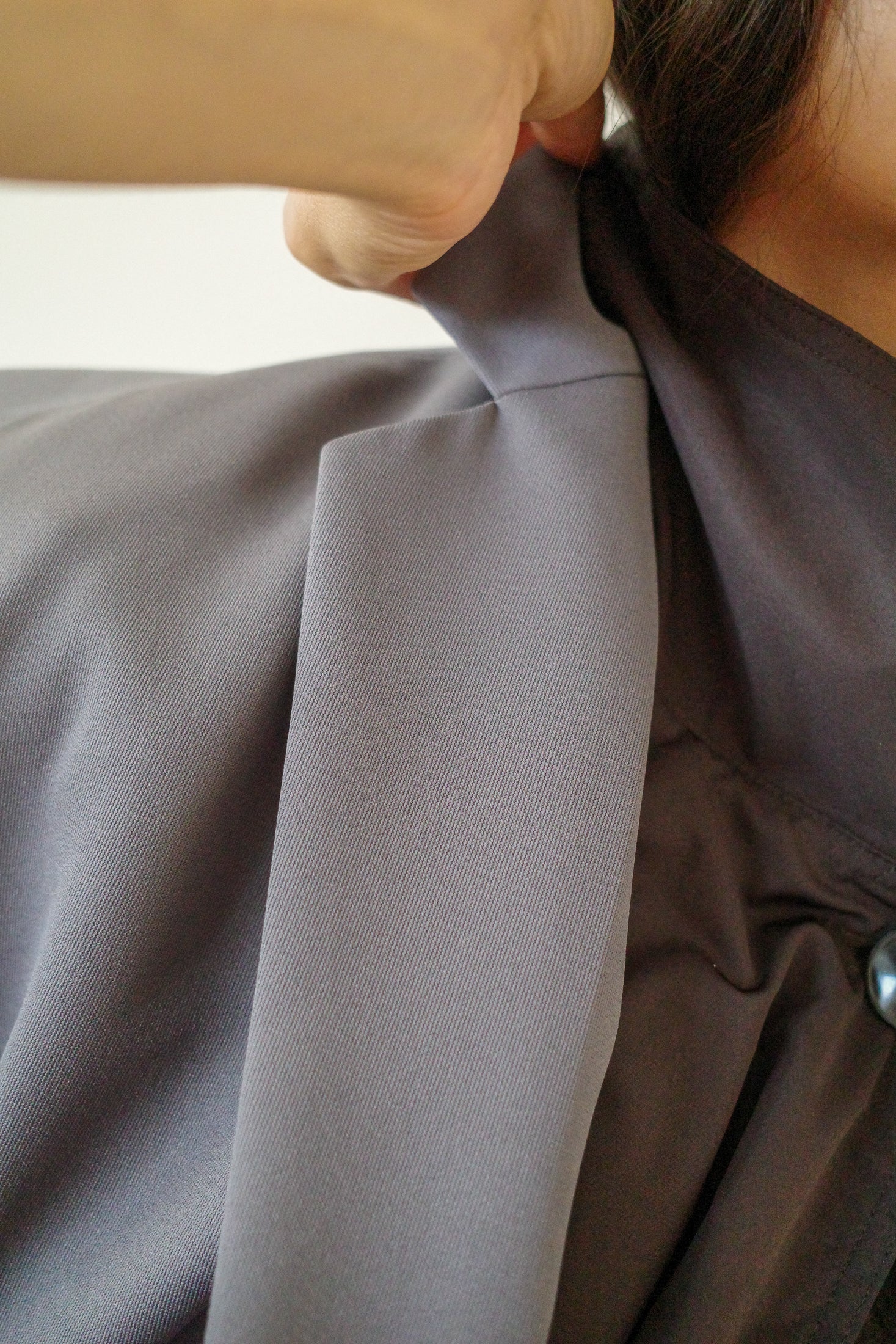 Wool Grain de Poudre Fitted Tailored Jacket
