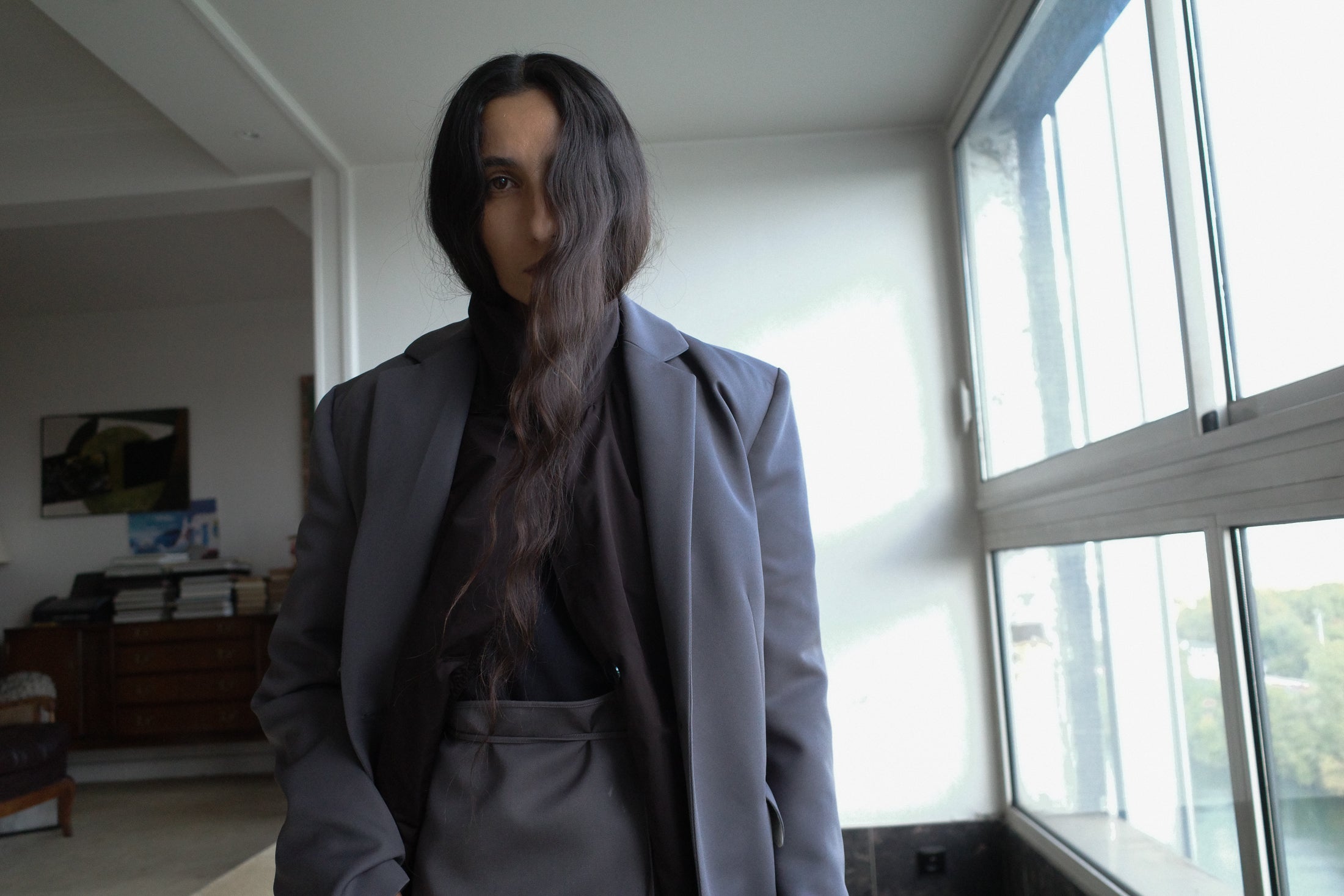 Fluid Suiting Fitted Tailored Jacket