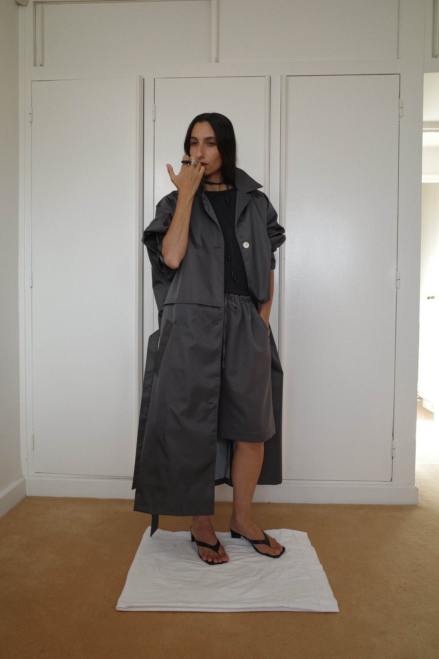 WR Recycled Canvas Oversized Coat