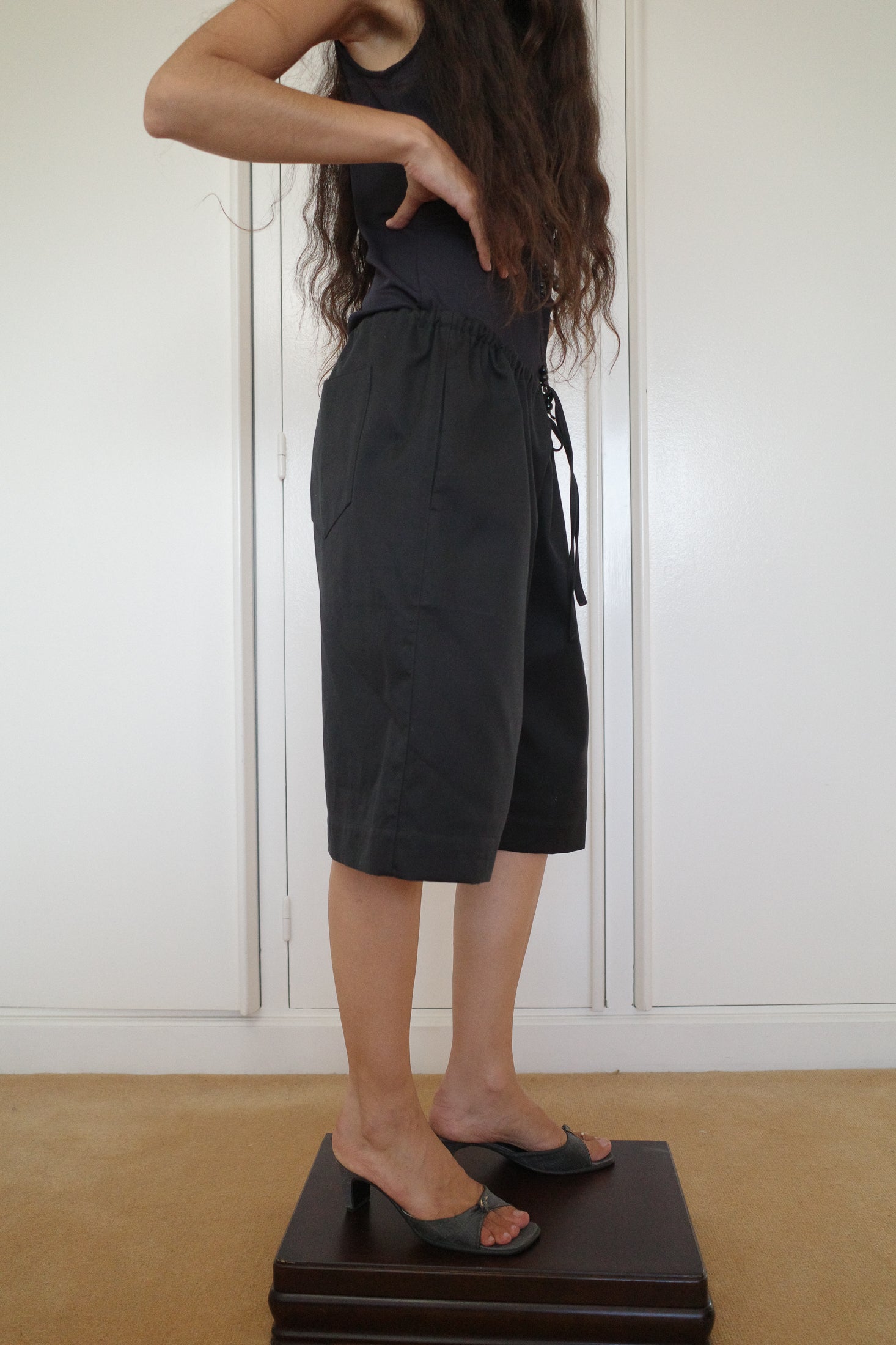 Thick Cotton Gabardine Bermuda