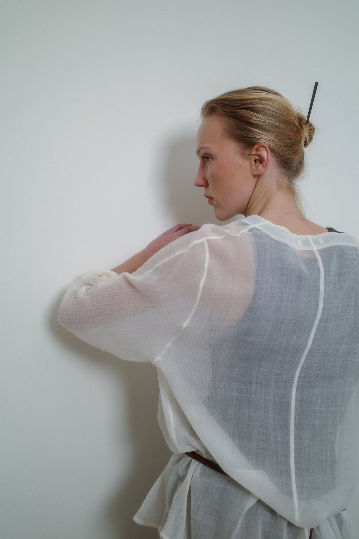Sheer Wool Etamine Blouse