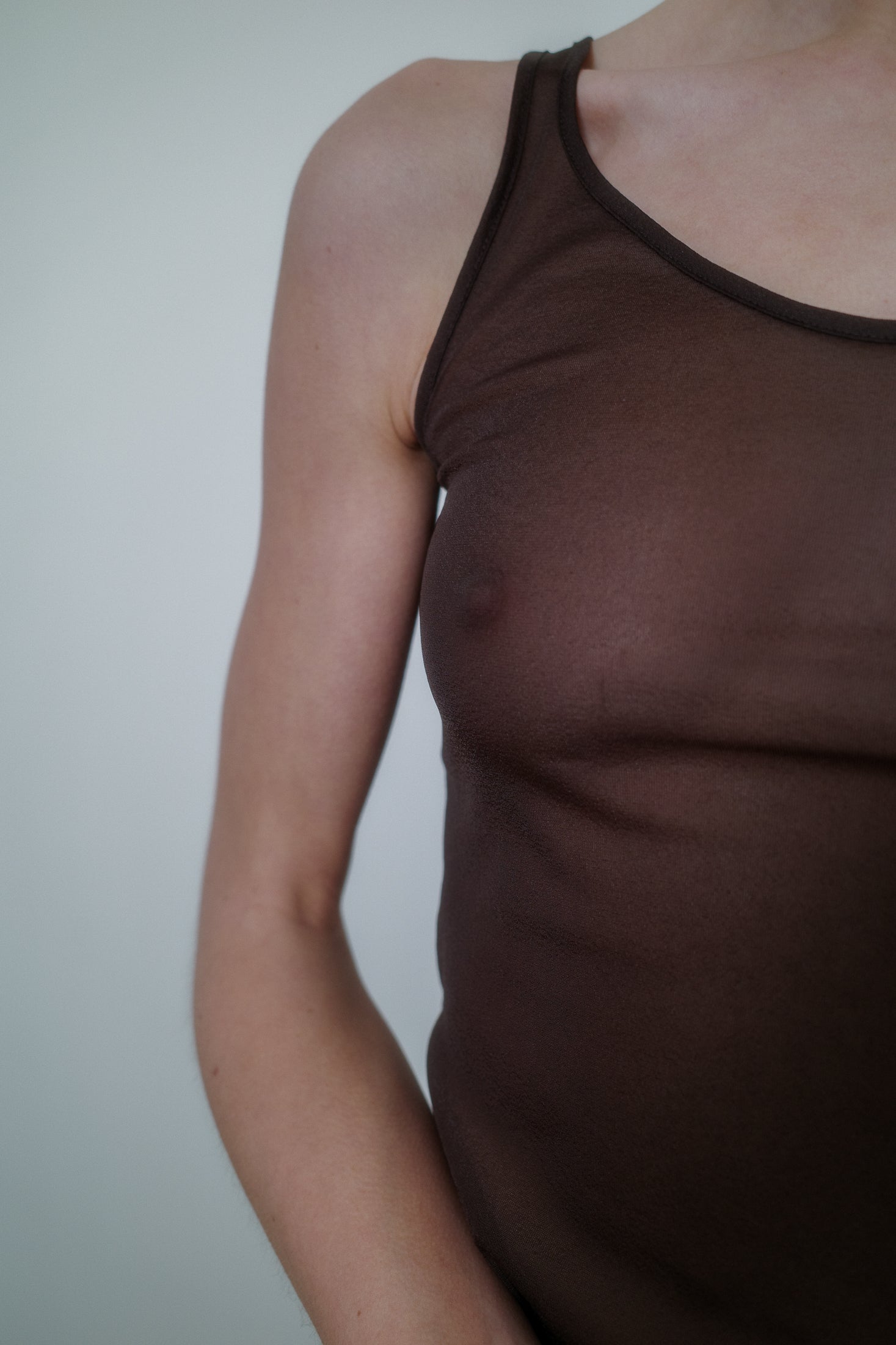 Sheer Jersey Tank Top