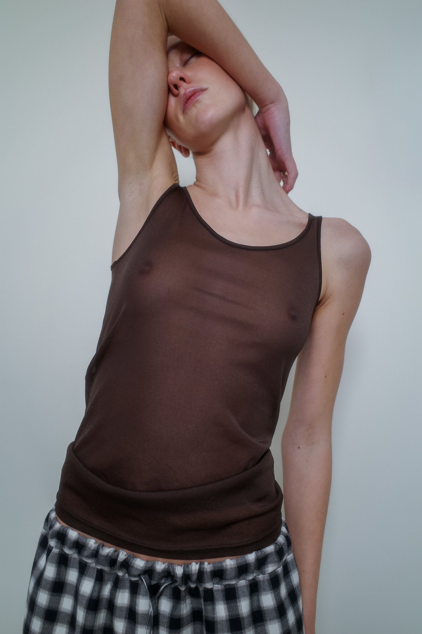 Sheer Jersey Tank Top
