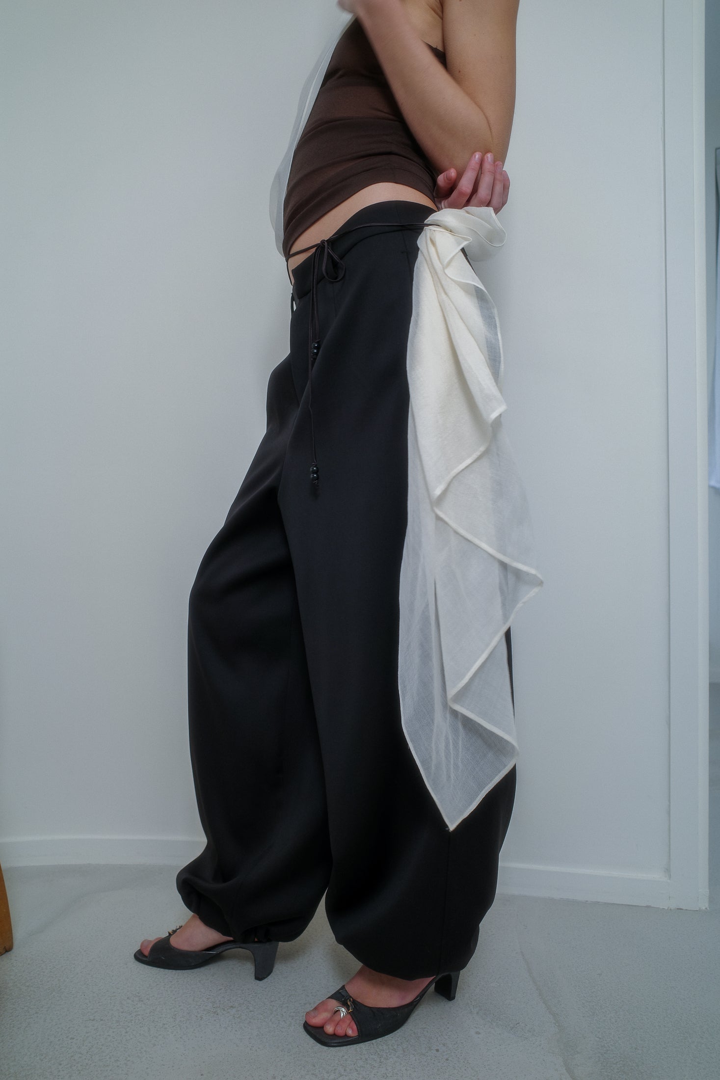Wool Suiting Adjustable Trousers