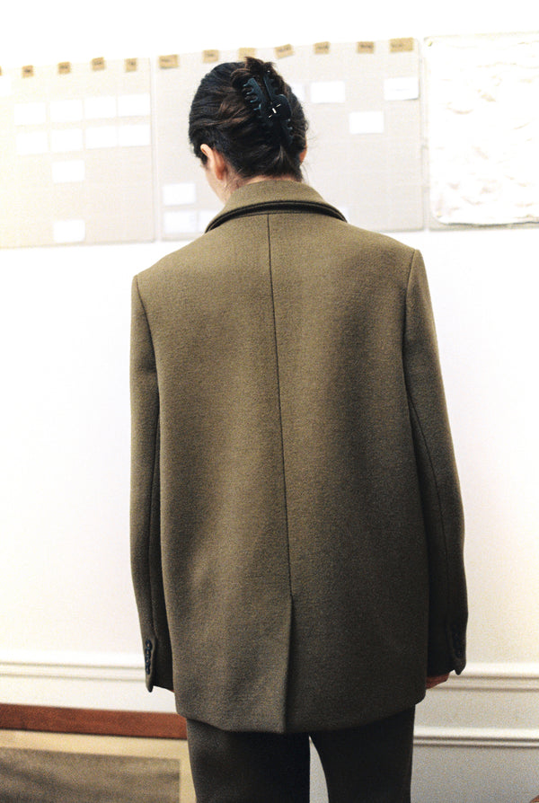 Double Face Brushed Wool Drap Jacket