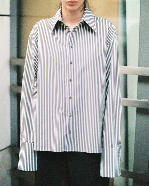 Stripe Cotton Poplin Shirt