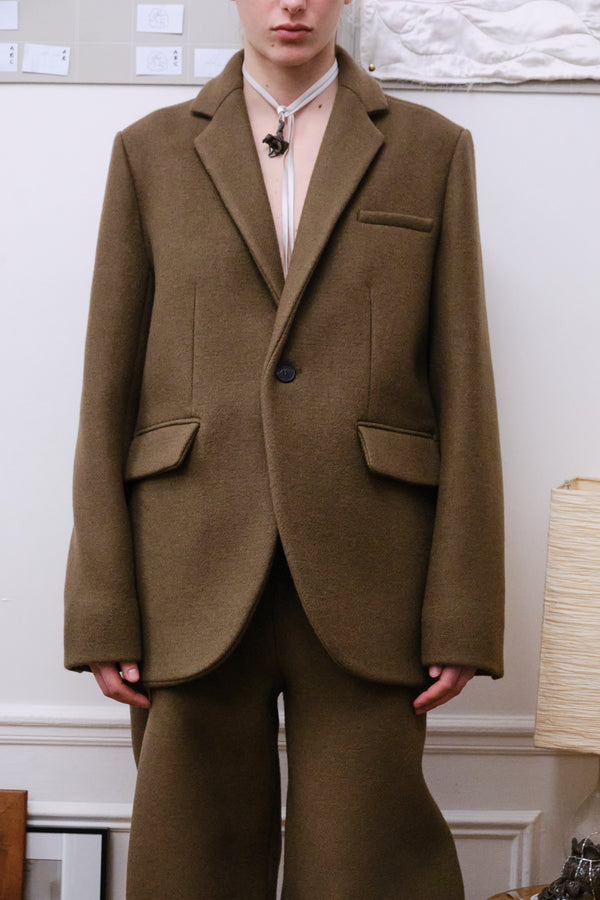 Double Face Brushed Wool Drap Jacket