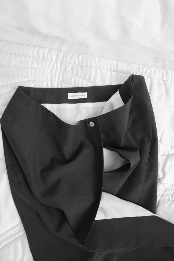 Fluid Wool Suiting Skirt