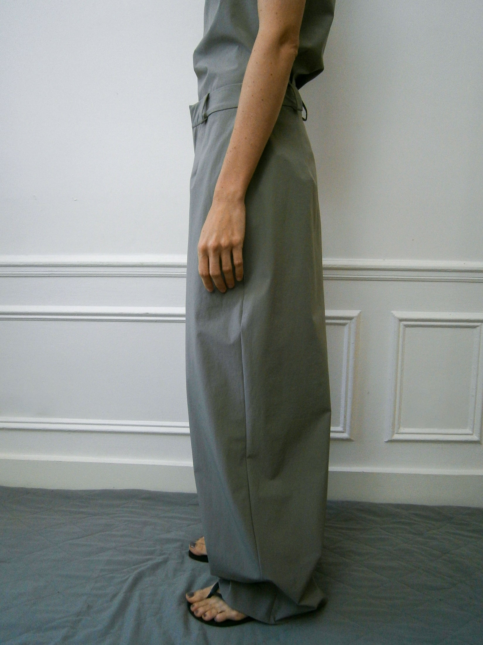 Nylon Spandex Tailored Trousers